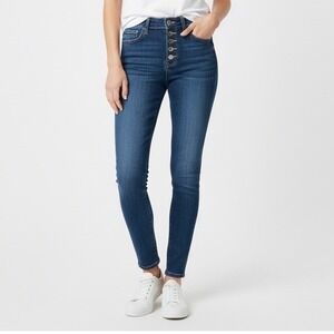Judy Blue Los Angeles High Rise Skinny Jeans Button Fly‎ Medium Wash Size 3 26